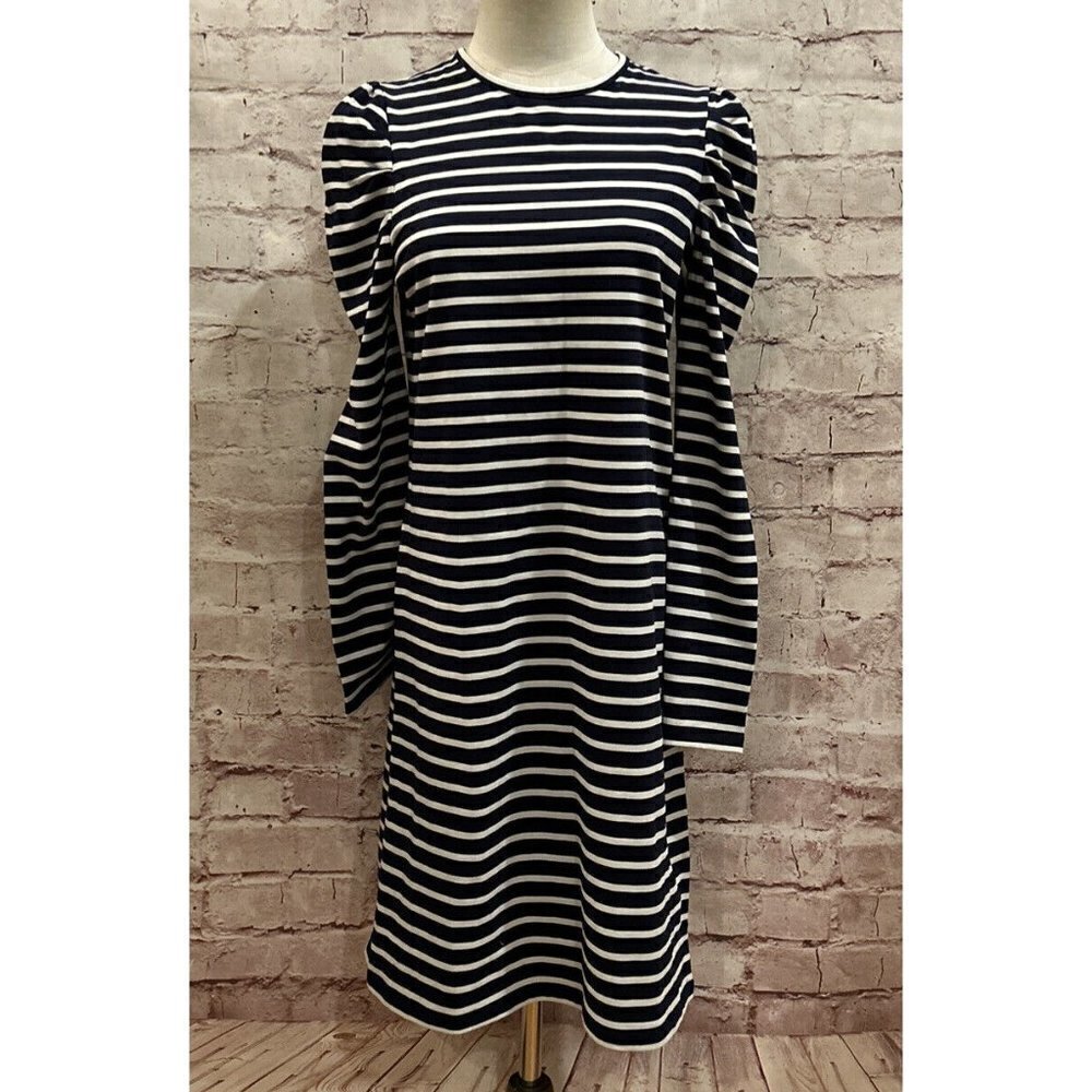 BODEN Imogen Breton Long Sleeve Dress Navy Ivory Striped (US Size 6) NEW